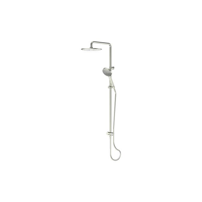 LAVISH-BRASS-TWIN　RAIL-SHOWER-BOTTOM-INLET-BN